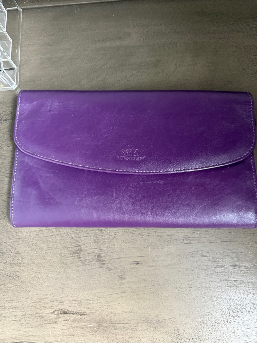 Purple Leather jewelry Clutch